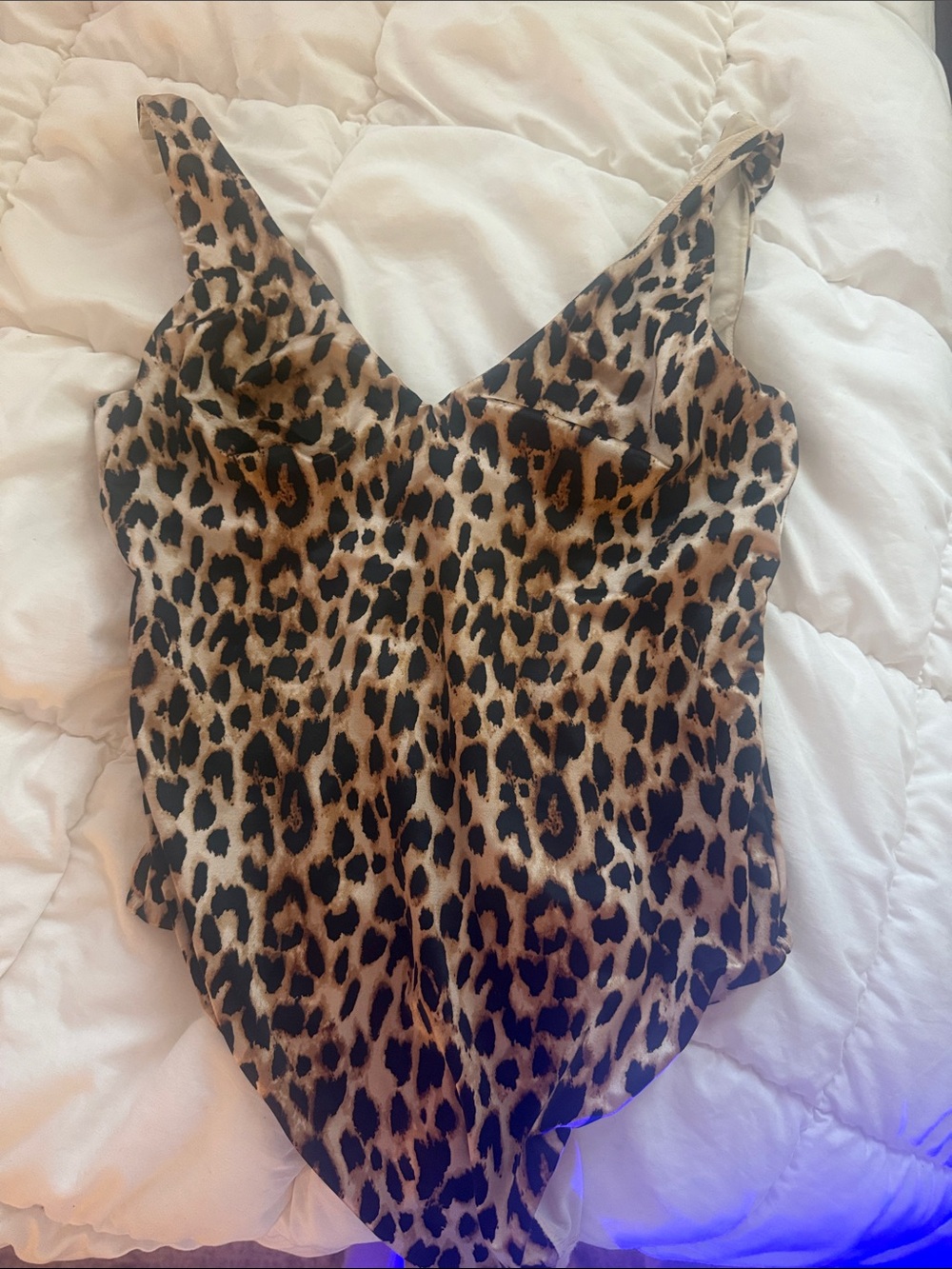 Victoria’s Secret Leopard Print Slip Bodysuit - Bold Animal Motif size S